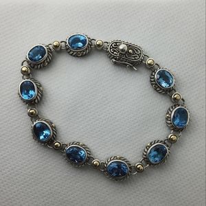 Sam Benham 925 & 18k BlueTopaz Bracelet